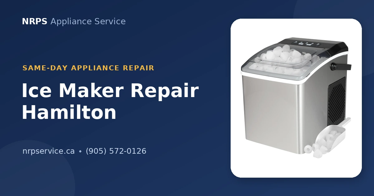 NRPS technician repairing a refrigerator ice maker in Hamilton