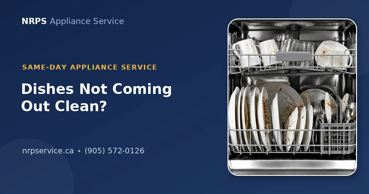 Dishes with food residue after a dishwasher cycle